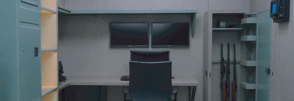 Panic Room bunker interior — residential or commercial in-building safe room