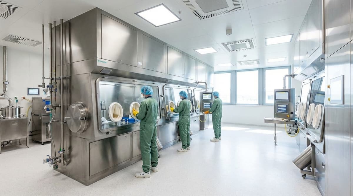 Injectable pharmaceutical manufacturing with isolator technology